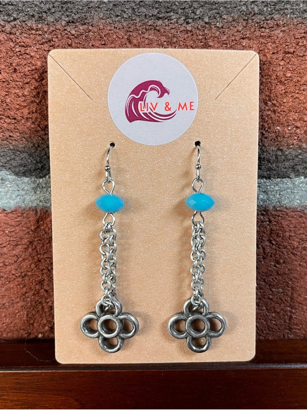 Turquoise Flower-Drops🩵 - Picture 2 of 2